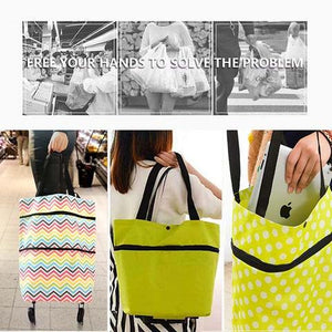 Foldable Shopping Trolley Tote Bag