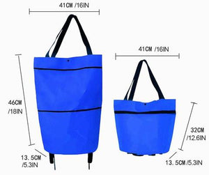 Foldable Shopping Trolley Tote Bag