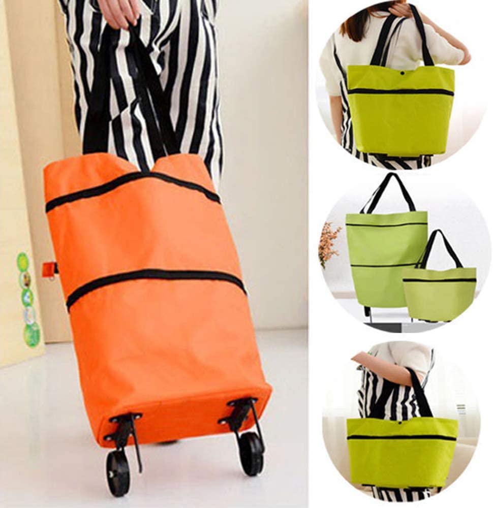 Foldable Shopping Trolley Tote Bag