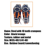 18 Teeth Ice Climbing Crampons Manganese Steel Shoe Covers