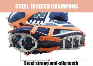 18 Teeth Ice Climbing Crampons Manganese Steel Shoe Covers