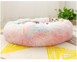 Long Plush Pet Bed For Dog Cat 100% Cotton & Seamless