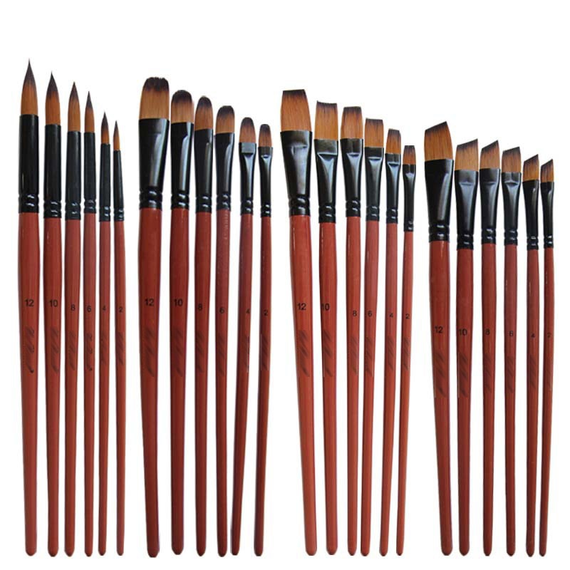 6 Pcs Painting Craft Artist Paint Brushes Set