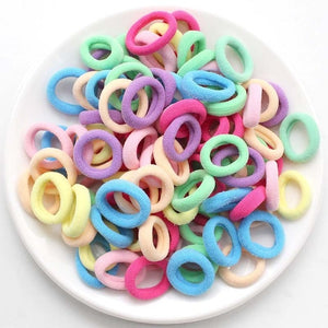 100 pcs/lot Baby Girls Scrunchy Elastic Hair Bands