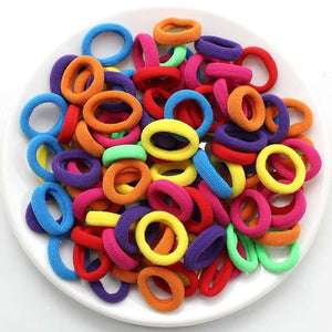 100 pcs/lot Baby Girls Scrunchy Elastic Hair Bands