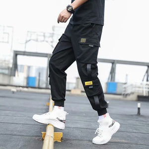 Men's Side Pockets Cargo Harem Streetwear Joggers Pants