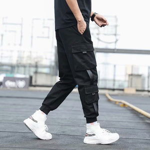 Men's Side Pockets Cargo Harem Streetwear Joggers Pants