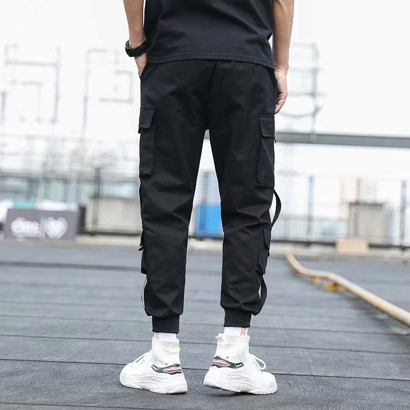 Men's Side Pockets Cargo Harem Streetwear Joggers Pants