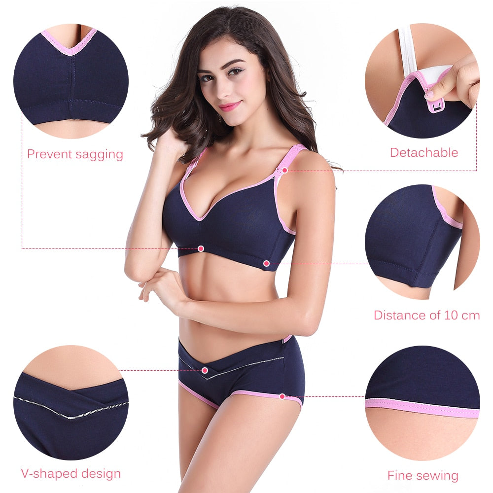 Cotton Maternity Nursing Women Underwear Breastfeeding Bra