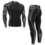 Men's Compression Tights Sportswear Winter Thermal Underwear Set