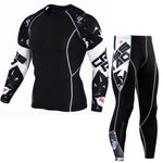 Men's Compression Tights Sportswear Winter Thermal Underwear Set