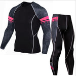 Men's Compression Tights Sportswear Winter Thermal Underwear Set