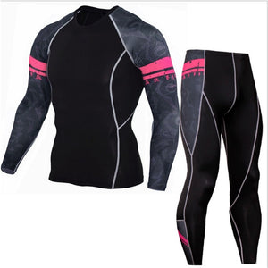 Men's Compression Tights Sportswear Winter Thermal Underwear Set