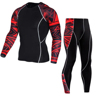 Men's Compression Tights Sportswear Winter Thermal Underwear Set