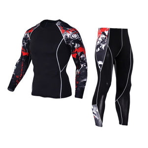 Men's Compression Tights Sportswear Winter Thermal Underwear Set