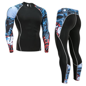 Men's Compression Tights Sportswear Winter Thermal Underwear Set