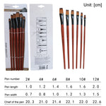 6 Pcs Painting Craft Artist Paint Brushes Set