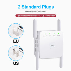 Wi-Fi Repeater Wireless Wi-Fi Extender Wi-Fi Amplifier Long Range Wi-Fi Signal Booster