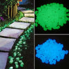 25/50pcs Glow in the Dark Garden Pebbles Luminous Stones Rocks for Walkways Garden Path