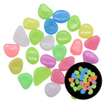 25/50pcs Glow in the Dark Garden Pebbles Luminous Stones Rocks for Walkways Garden Path