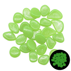 25/50pcs Glow in the Dark Garden Pebbles Luminous Stones Rocks for Walkways Garden Path