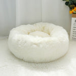 Pet Warm Fleece Round Long Plush Soft Sofa Cushion Mats