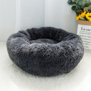 Pet Warm Fleece Round Long Plush Soft Sofa Cushion Mats