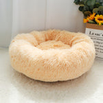 Pet Warm Fleece Round Long Plush Soft Sofa Cushion Mats