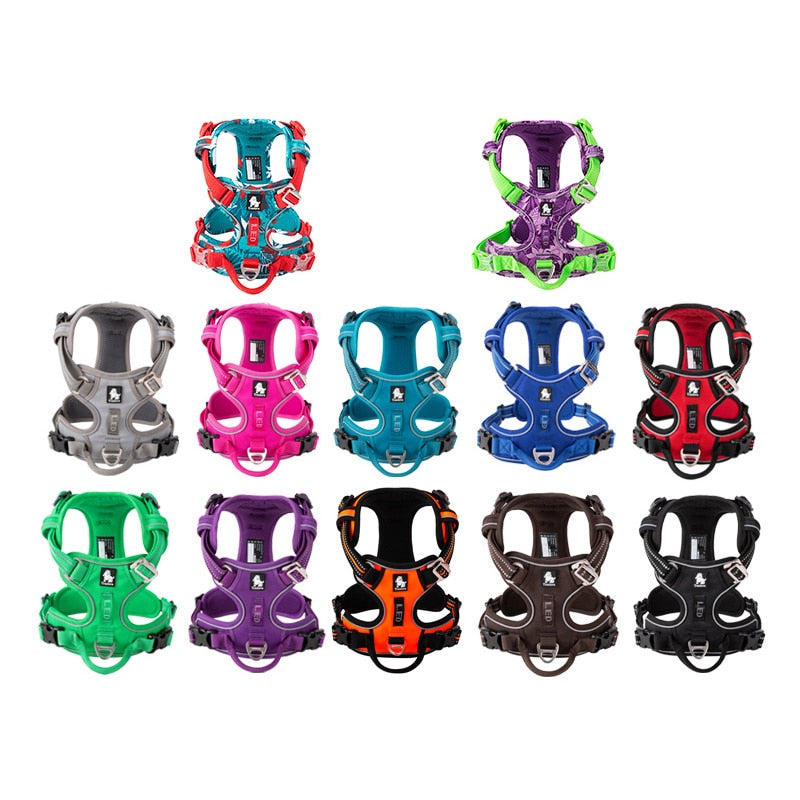 Pet Reflective Dog Harness No Pull Adjustable Safety Vest