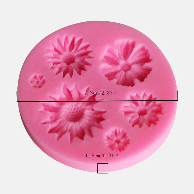 New 3D Flower Silicone Mold Cake Decorator