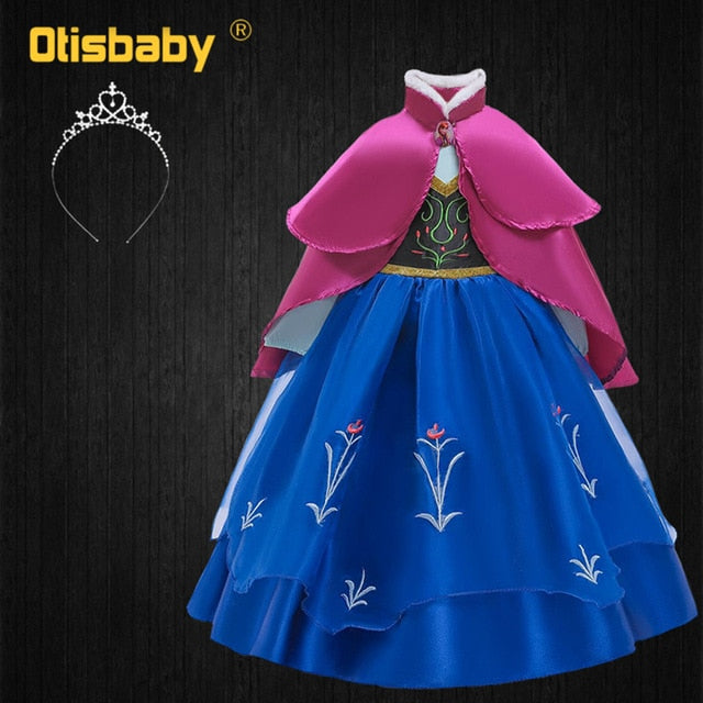 Baby Girls Fancy Princess Anna Elsa Costume Dress