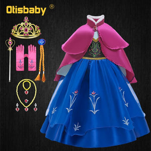 Baby Girls Fancy Princess Anna Elsa Costume Dress