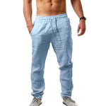 Men's Cotton Linen Summer Breathable Fitness Streetwear Pants