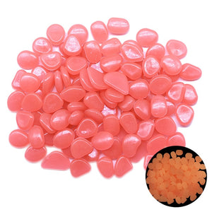 25/50pcs Glow in the Dark Garden Pebbles Luminous Stones Rocks for Walkways Garden Path