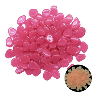 25/50pcs Glow in the Dark Garden Pebbles Luminous Stones Rocks for Walkways Garden Path