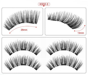 3D Magnetic Reusable Extended False Mink Eyelashes