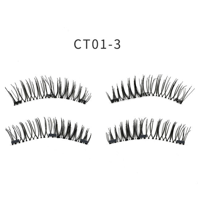 3D Magnetic Reusable Extended False Mink Eyelashes