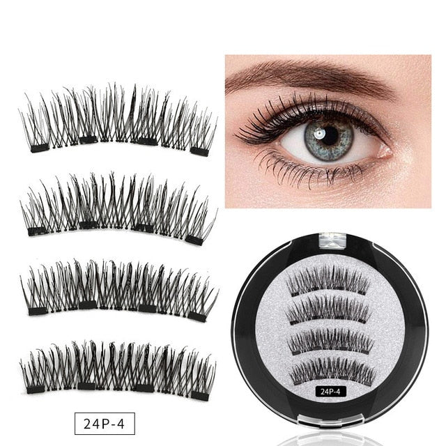 3D Magnetic Reusable Extended False Mink Eyelashes