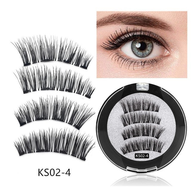 3D Magnetic Reusable Extended False Mink Eyelashes