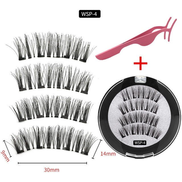 3D Magnetic Reusable Extended False Mink Eyelashes