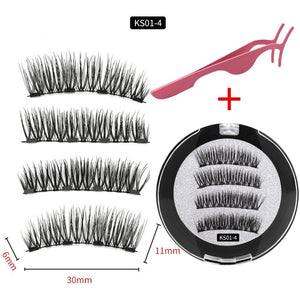 3D Magnetic Reusable Extended False Mink Eyelashes