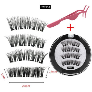 3D Magnetic Reusable Extended False Mink Eyelashes