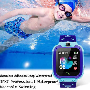 SOS Phone Watch  Smartwatch For Kids With Sim Card Photo Waterproof IP67