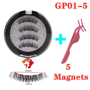 3D Magnetic Reusable Extended False Mink Eyelashes