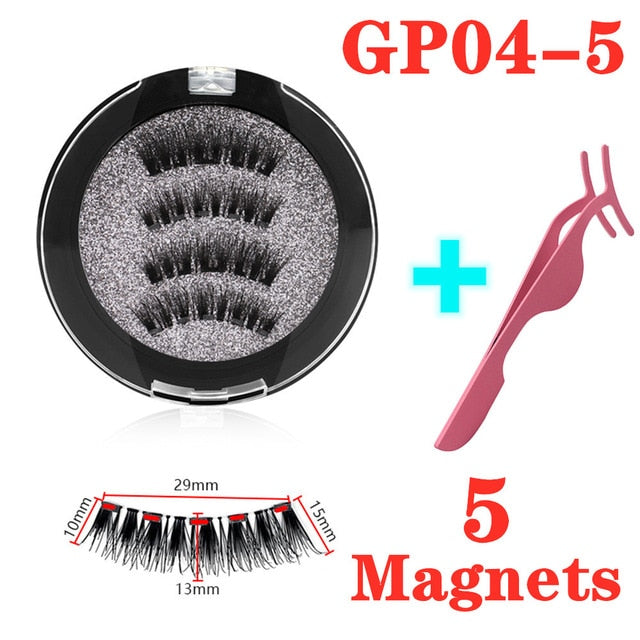 3D Magnetic Reusable Extended False Mink Eyelashes