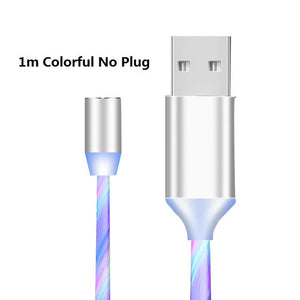 Colorful Universal LED Flowing Light Fast Charging Magnetic Cable