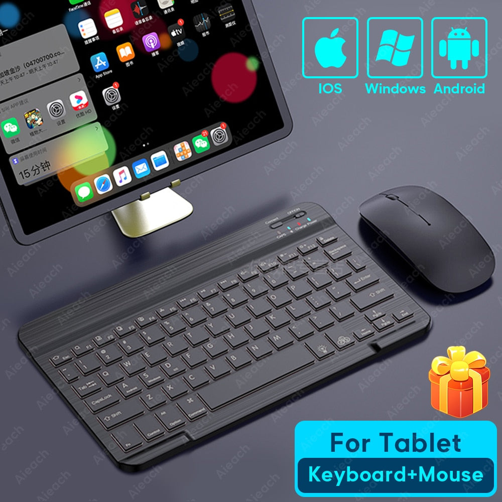 Wireless Bluetooth Tablet Keyboard with Mouse