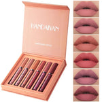 6 Colors/Set Fashion Natural Moisturize Waterproof Velvet Liquid Lipstick Sets