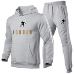 Men Fashion Cotton Sweater Hoodie + Sports  Pants Two Pieces Tracksuits