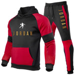 Men Fashion Cotton Sweater Hoodie + Sports  Pants Two Pieces Tracksuits